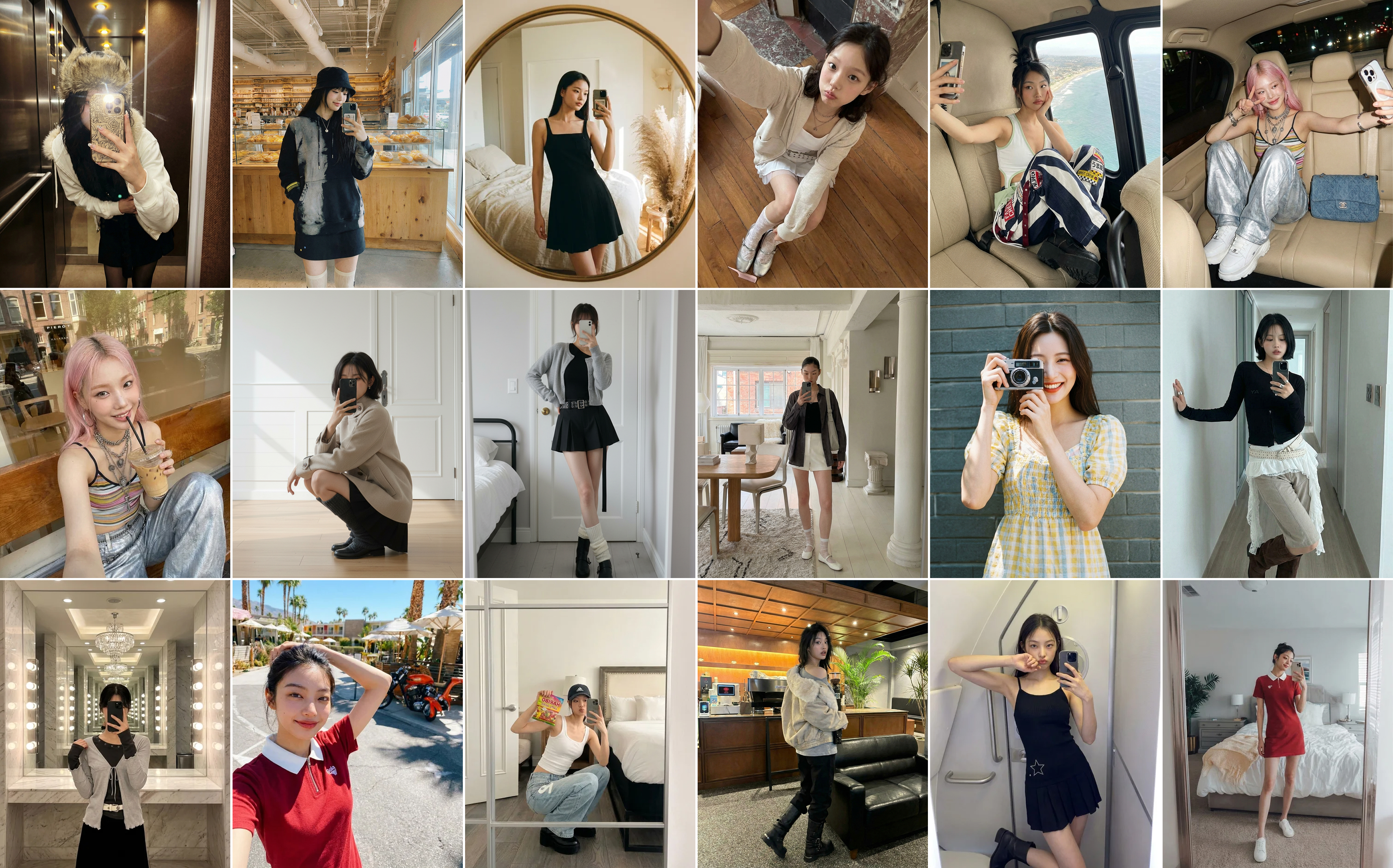 스타일룸 OOTD 거울셀피 무드 모음